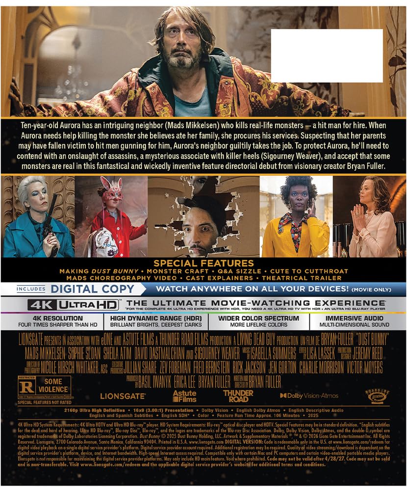 Detalle 2 de Dust Bunny (4K UHD + Digital Insert) – Lionsgate