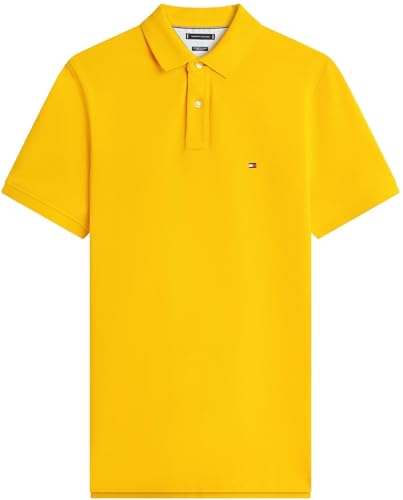 Detalle 2 de Tommy Hilfiger Polo de manga corta para hombre 1985 Regular Fit en naranja (Orange Flash) - talla L