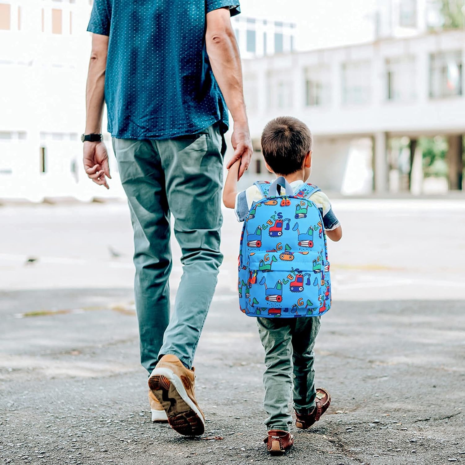 Detalle de Zicac Kids Backpack: Colourful Canvas Daypack for 3–6 Year Olds