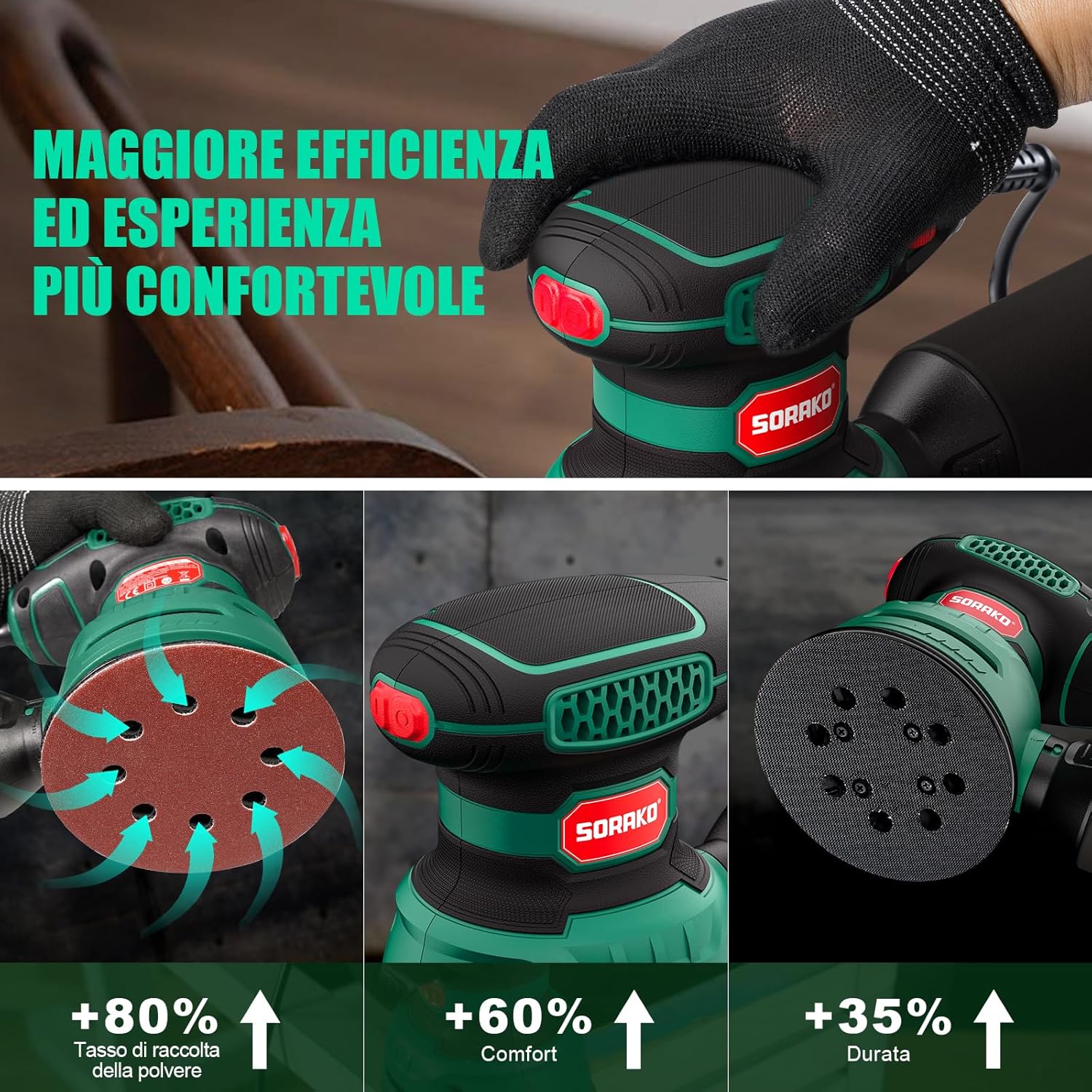 Thumbnail 3 de SORAKO Levigatrice orbitale 350 W