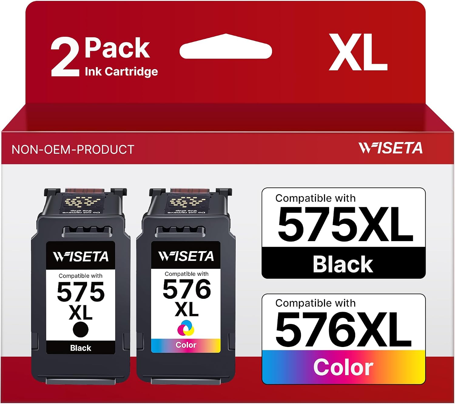 Detalle de PG-575XL CL-576XL Ink Cartridges for Canon PIXMA TS/TR Series (1 Black, 1 Colour)