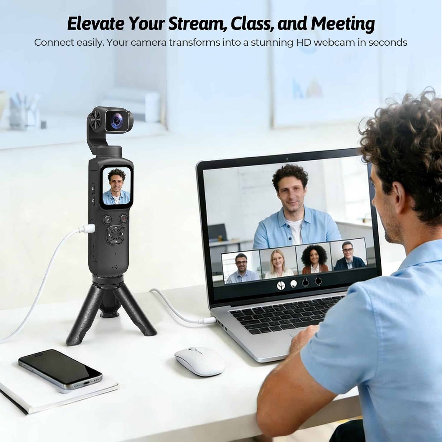 Thumbnail 6 de Crxythmenon 4K Vlogging Camera for YouTube — 75MP Pocket Digital Camera with 330° Gimbal
