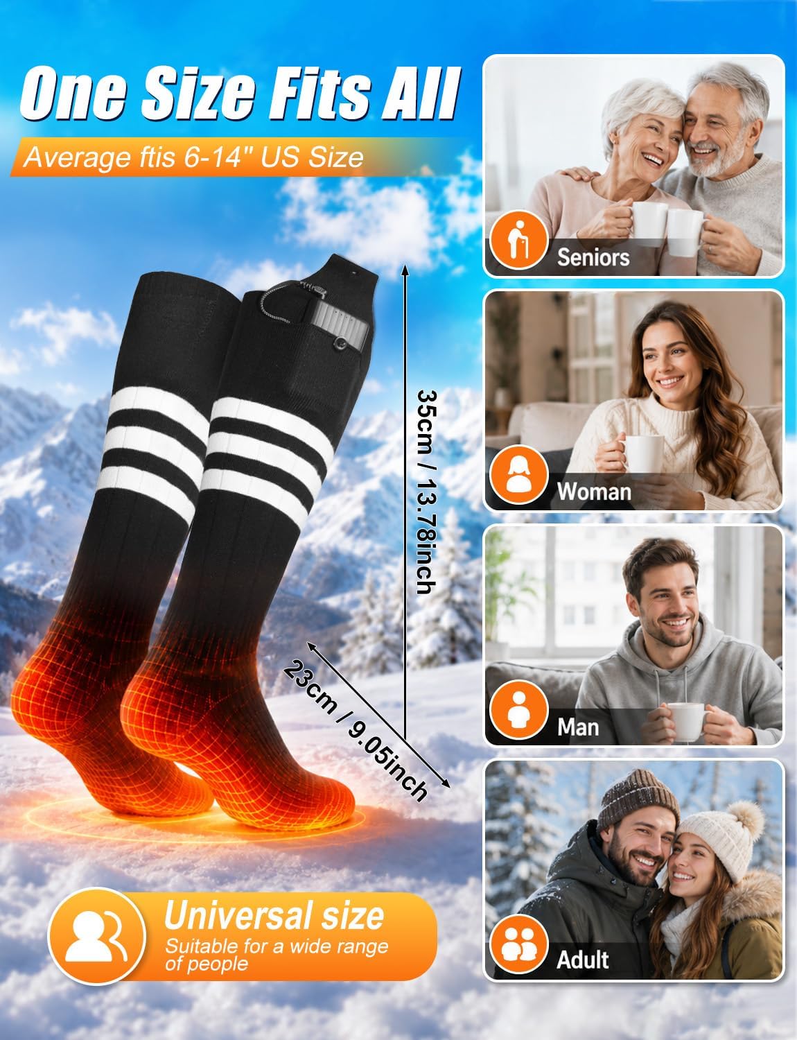 Thumbnail 4 de CHOVE HS85A Heated Socks with App Control and Dual 8500mAh Batteries
