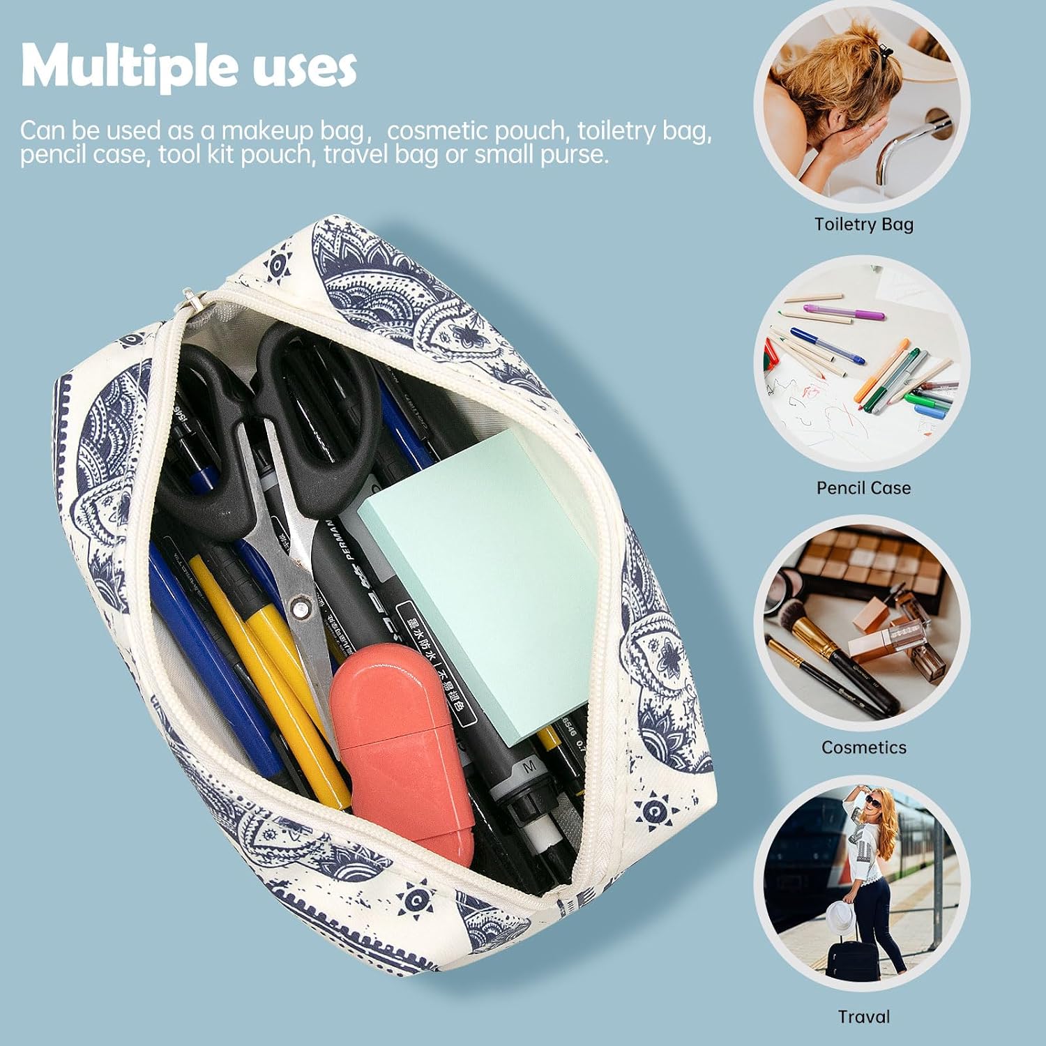 Thumbnail 4 de Long Keeper Small Cosmetic Bags - Waterproof Portable Travel Makeup Organiser Bag