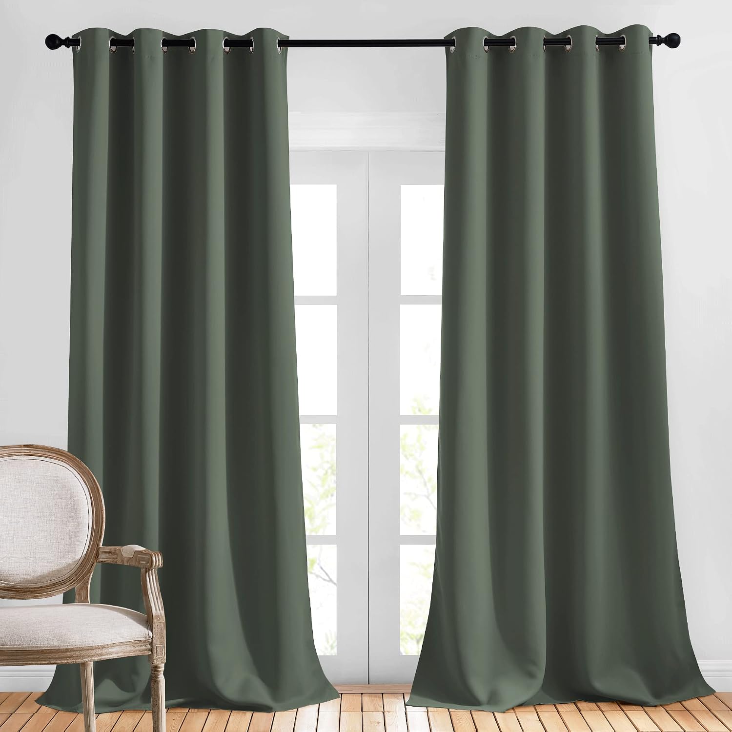 Detalle de NICETOWN 52x120 Blackout Curtains 2-Pack 🎭