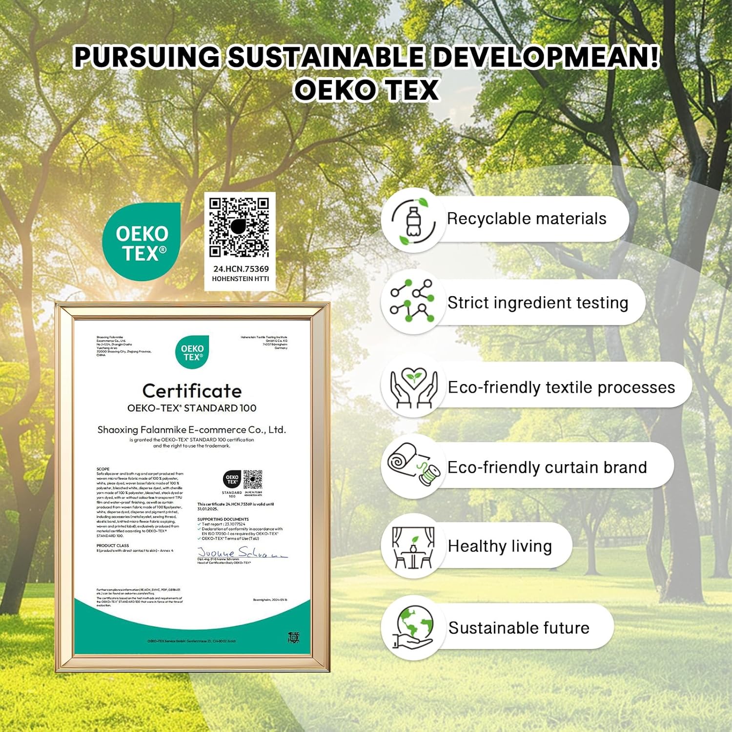 Thumbnail 6 de BellaHills 100% Blackout eyelet curtains, Natural Sand (2 panels, 66 x 72 inch)