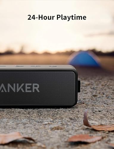 Detalle de Anker Soundcore 2 Portable Bluetooth Speaker: IPX7 Waterproof, 24H Playback, Powerful Bass
