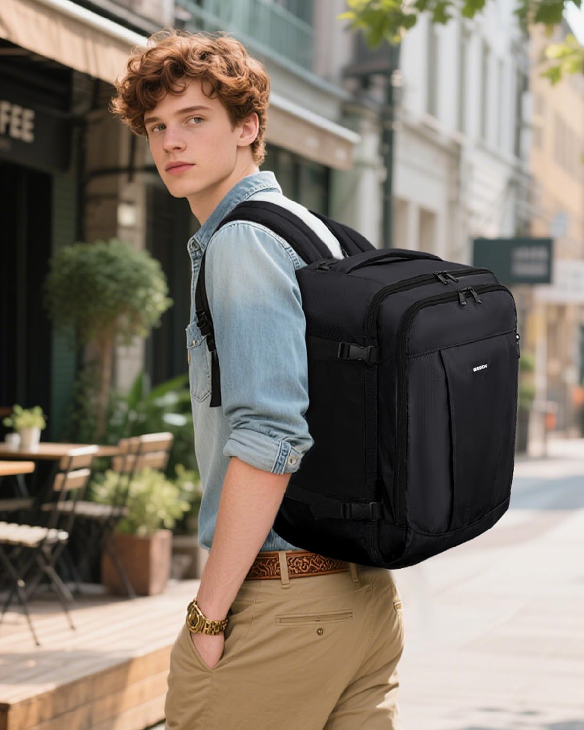 Detalle 2 de ECOHUB Easyjet Cabin Bag 45x36x20: 30L Underseat Backpack, 100% Recycled, Waterproof