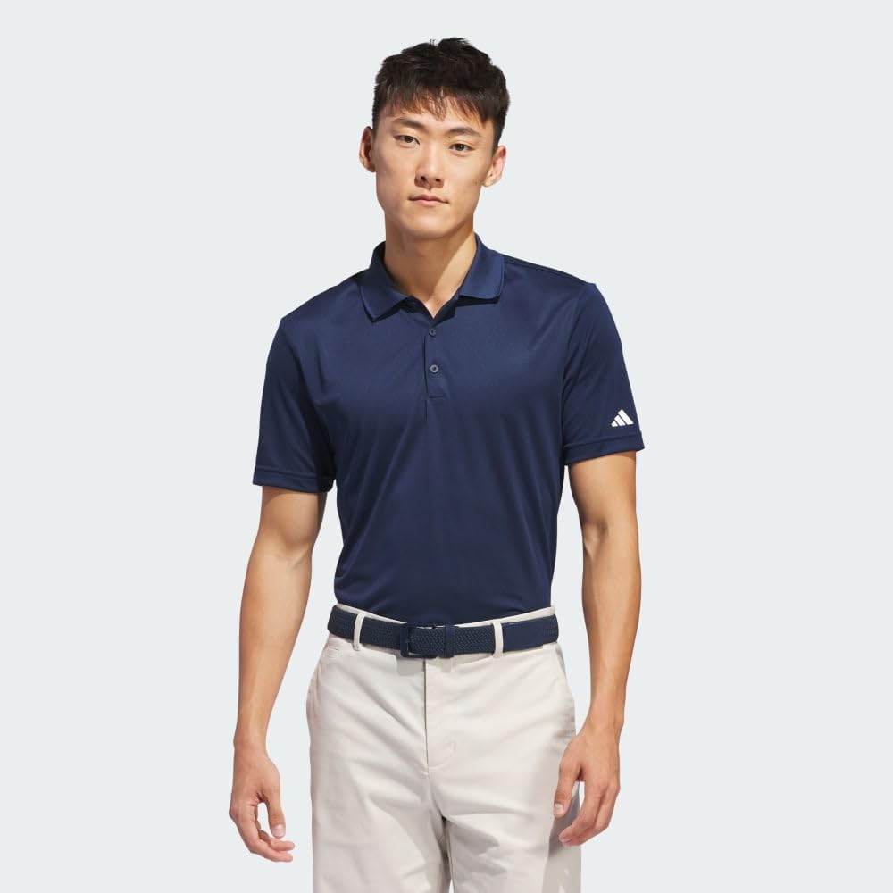 Detalle de adidas Men's Core Performance Primegreen Polo Shirt (Regular Fit, Three-Button)