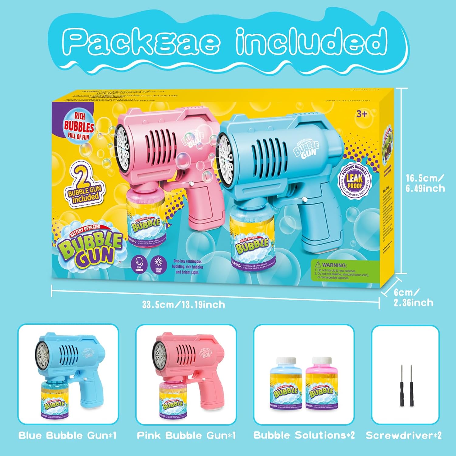 Thumbnail 4 de Panacare Bubble Gun Seifenblasenmaschine 4000+ Blasen/Min