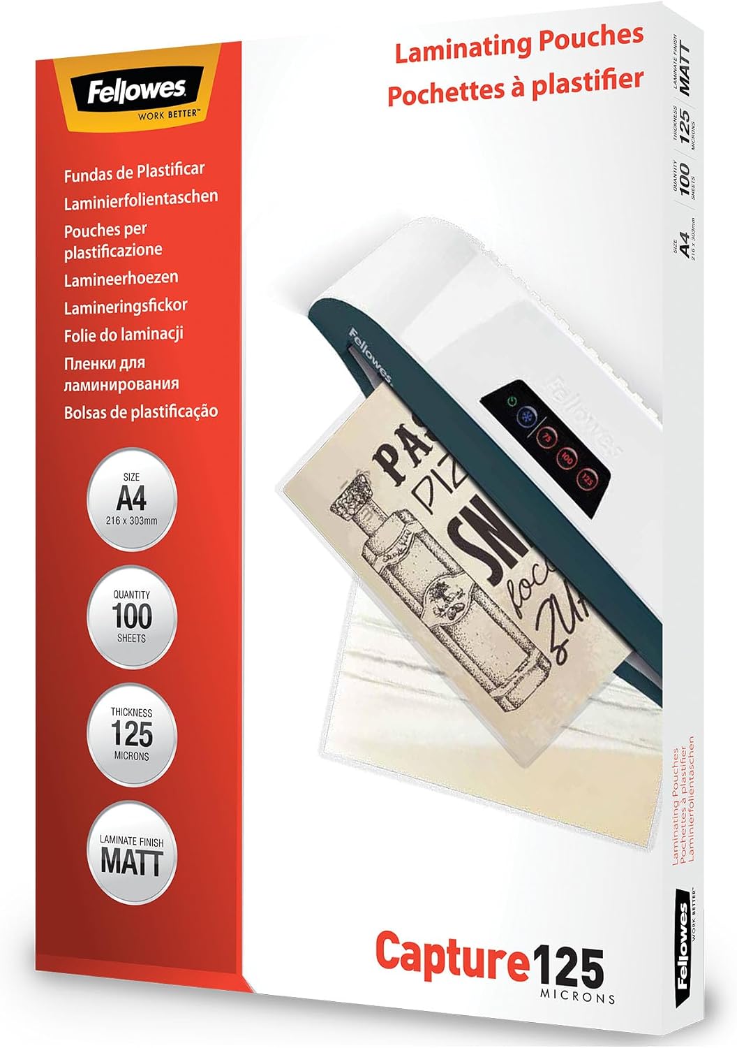 Thumbnail 5 de Fellowes 5452103 Pouches Opache Enhance80, formato A4, 80 micron, confezione da 100 pezzi