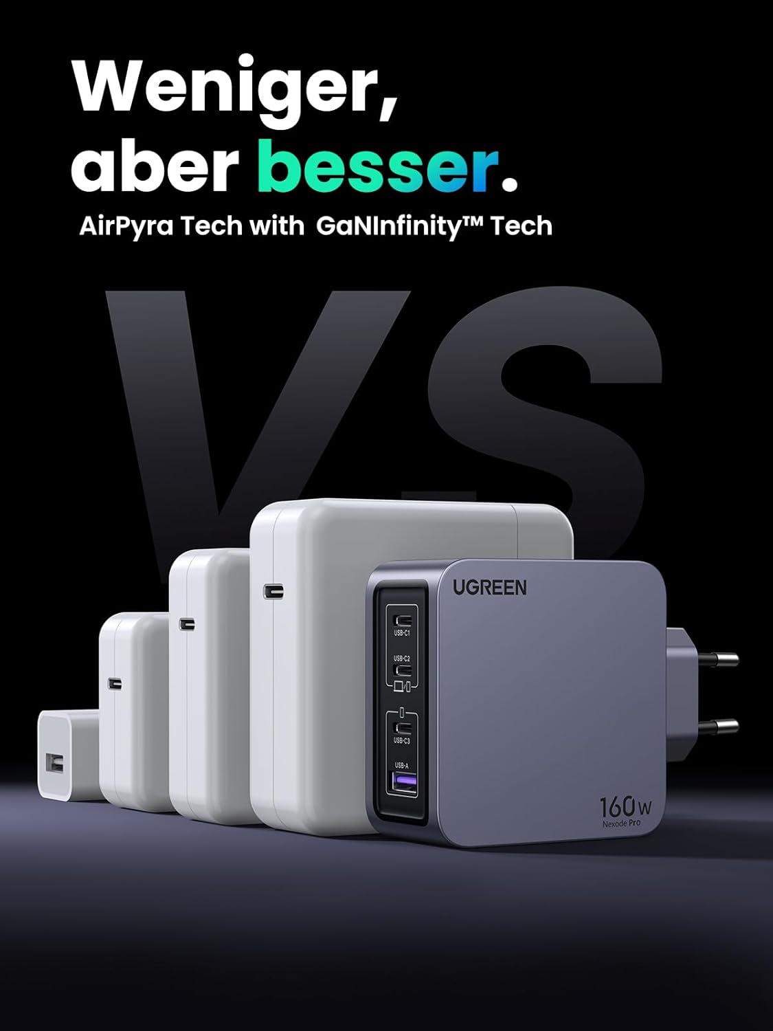 Thumbnail 6 de UGREEN Nexode Pro 160W Ladegerät – 4‑Port USB‑C