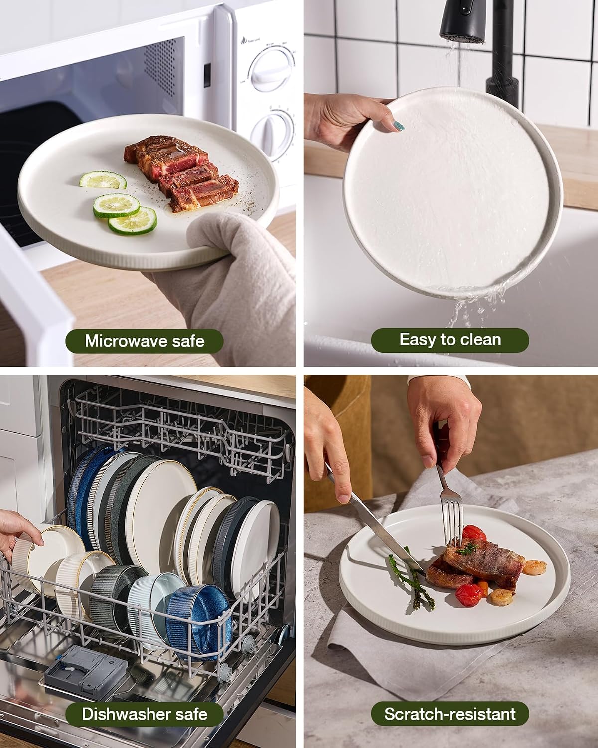 Thumbnail 6 de Famiware Star 12-Piece Dinnerware Set, Matte White 🍽