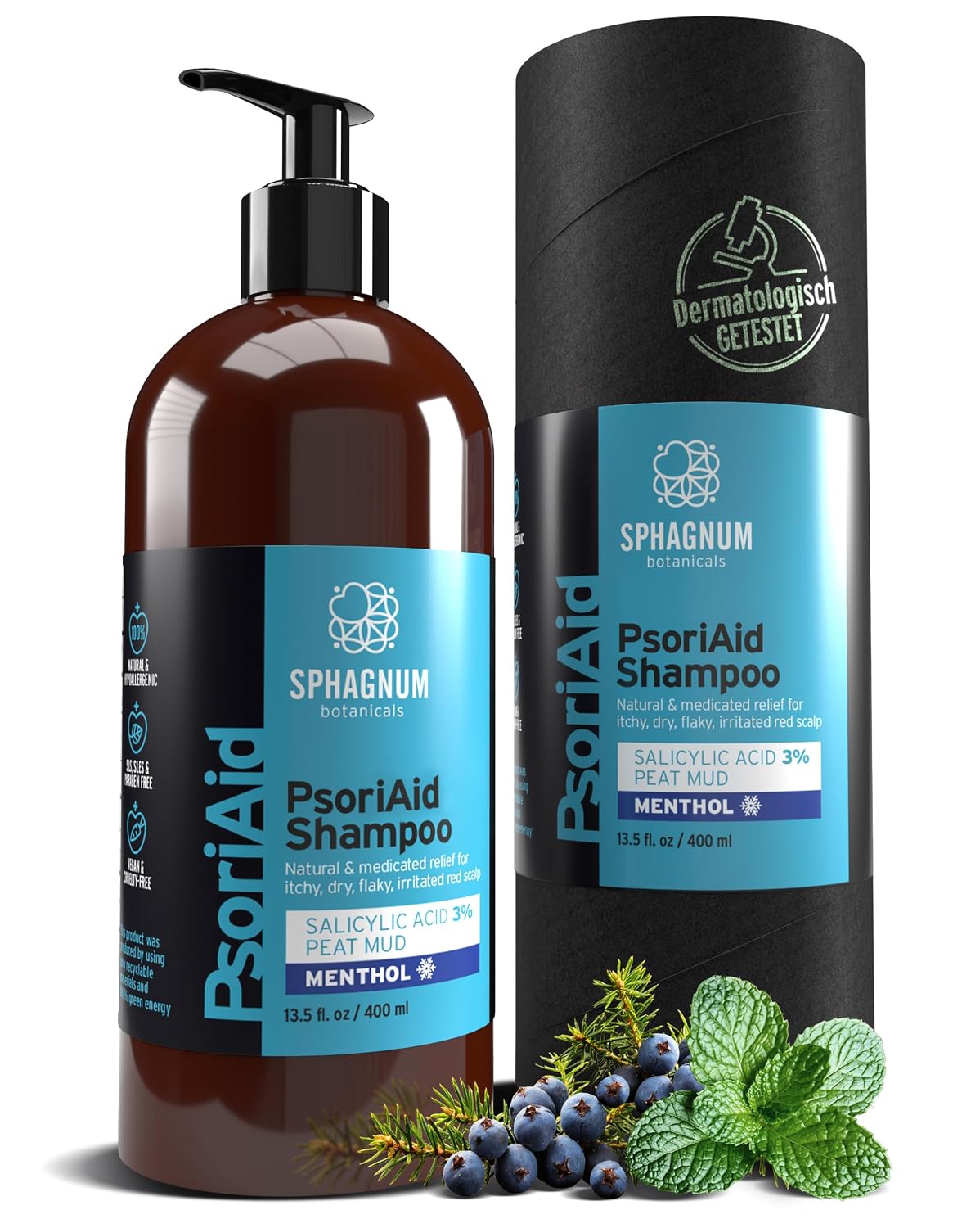 Detalle de Sphagnum Botanicals Psoriasis Shampoo 400 ml