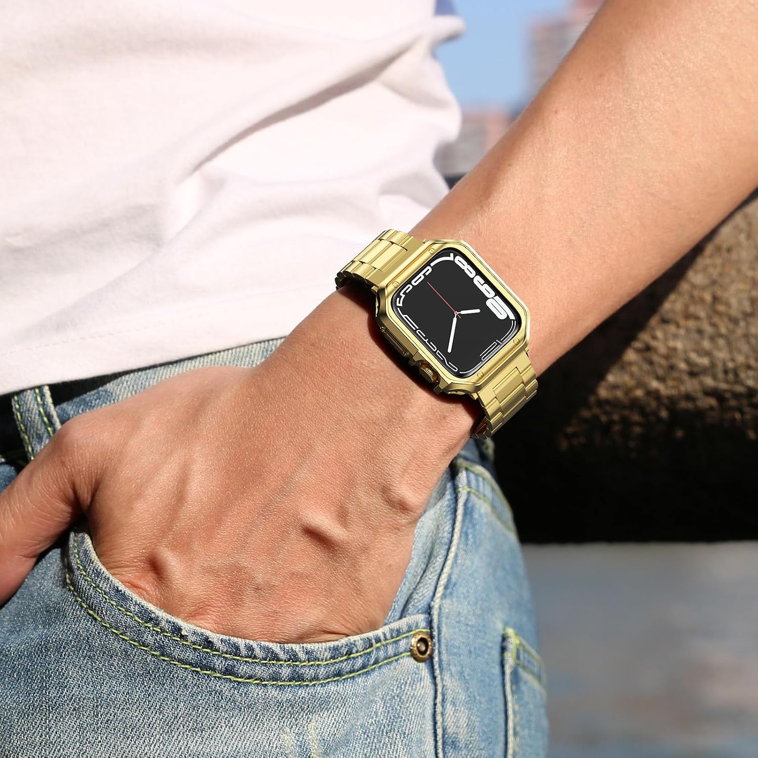 Thumbnail 5 de Apple Watch Stainless Steel Chain Band 44mm