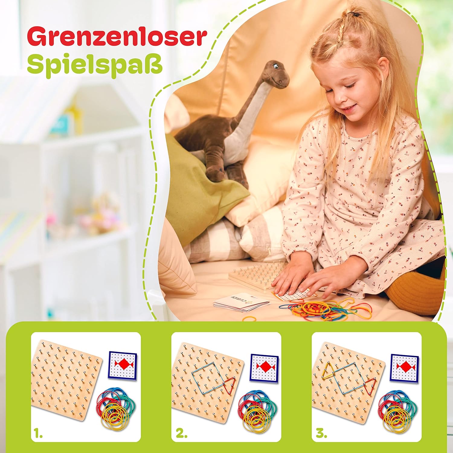 Thumbnail 1 de CUBIDI Geobrett Montessori Lernspielzeug 5+