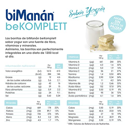 Thumbnail 3 de BIMANÁN beKOMPLETT Barritas Yogur, Proteínas y Fibra 🍫