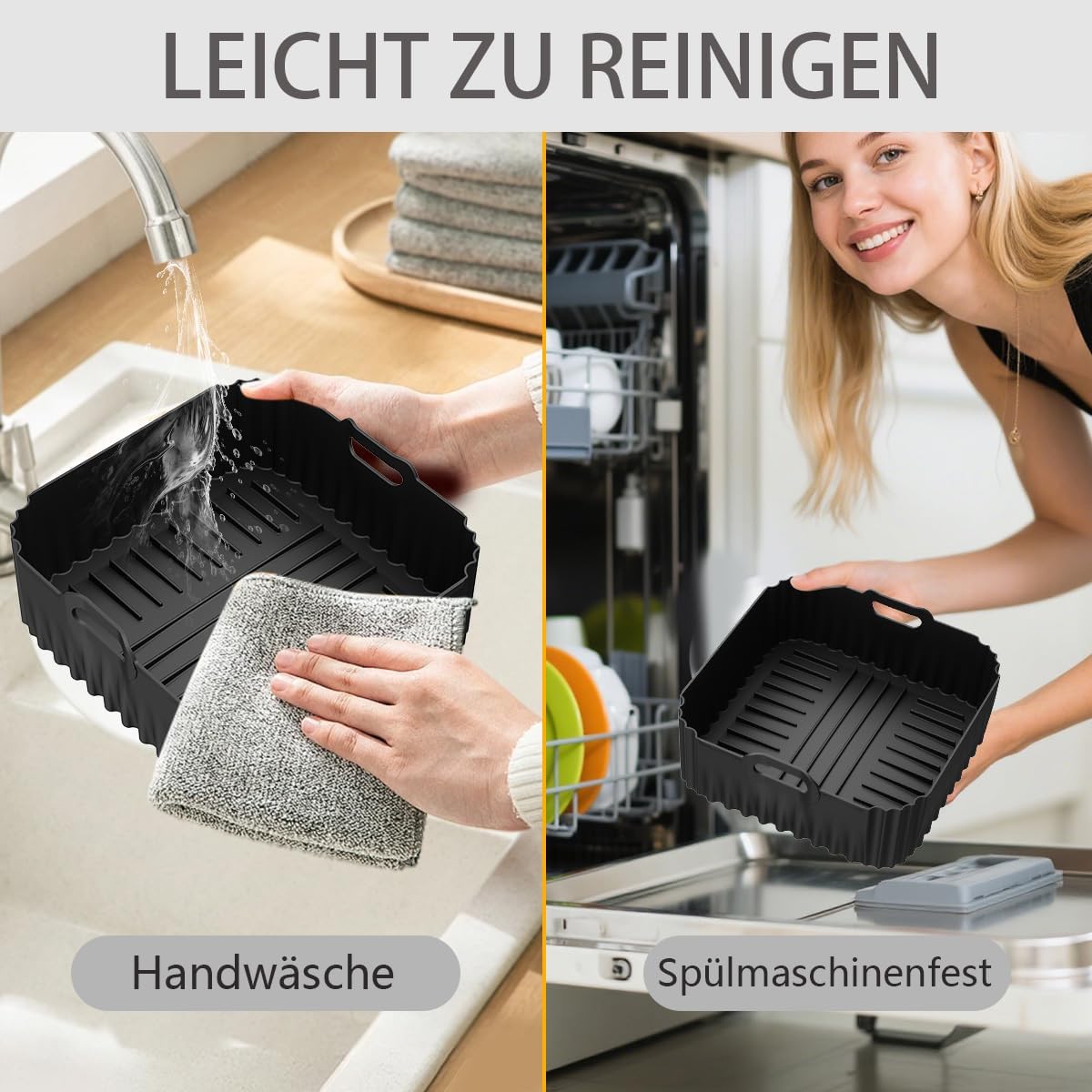 Thumbnail 6 de 18-tlg Heißluftfritteuse-Zubehör für COSORI Turbo Tower Pro Smart 10,8L (Double Stack) – Silikonformen, Grillrost & Backpapier-Set