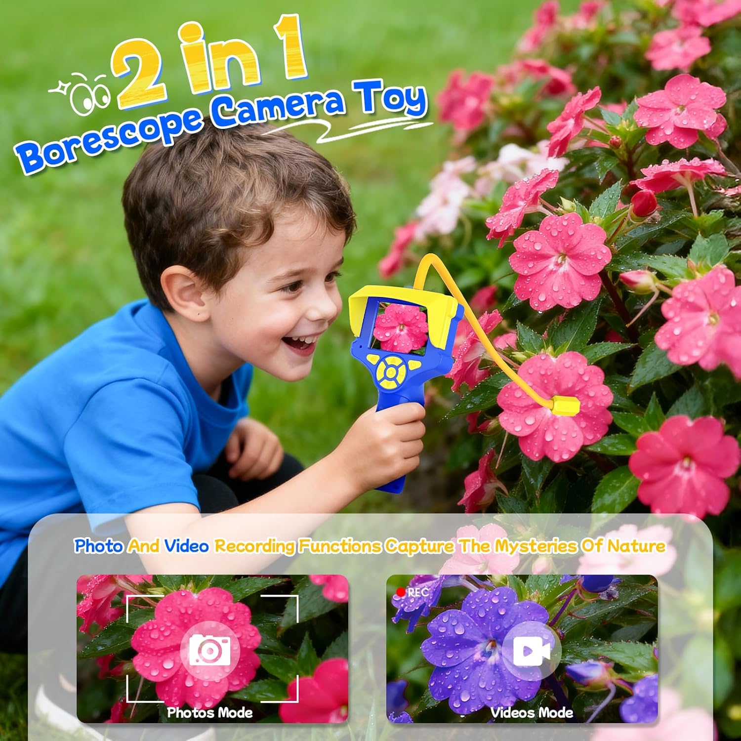 Thumbnail 3 de Outdoor Endoscope Camera for Kids: 2.4" LCD, IP67, 32GB Included – for 3–9 Year Olds