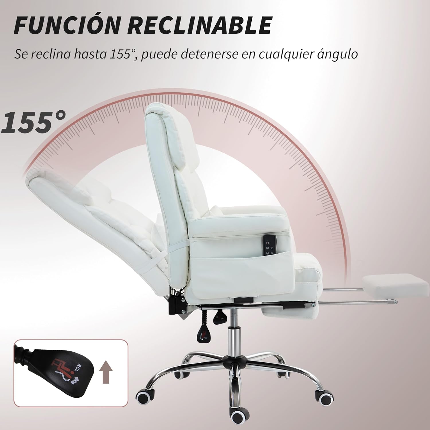 Thumbnail 5 de HOMCOM Silla de Oficina masajes 6 puntos