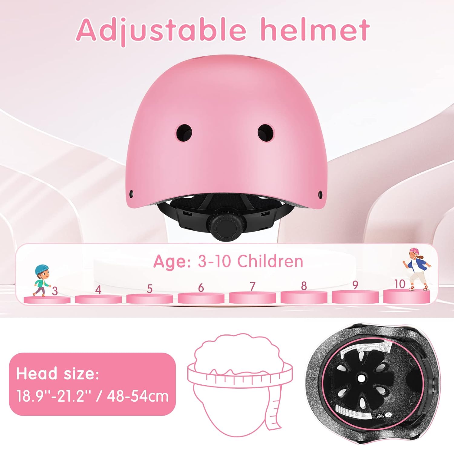Thumbnail 3 de WayEee Protection Roller Enfant (casque + genouillères/coudières + protège-poignets) pour 3 à 10 ans