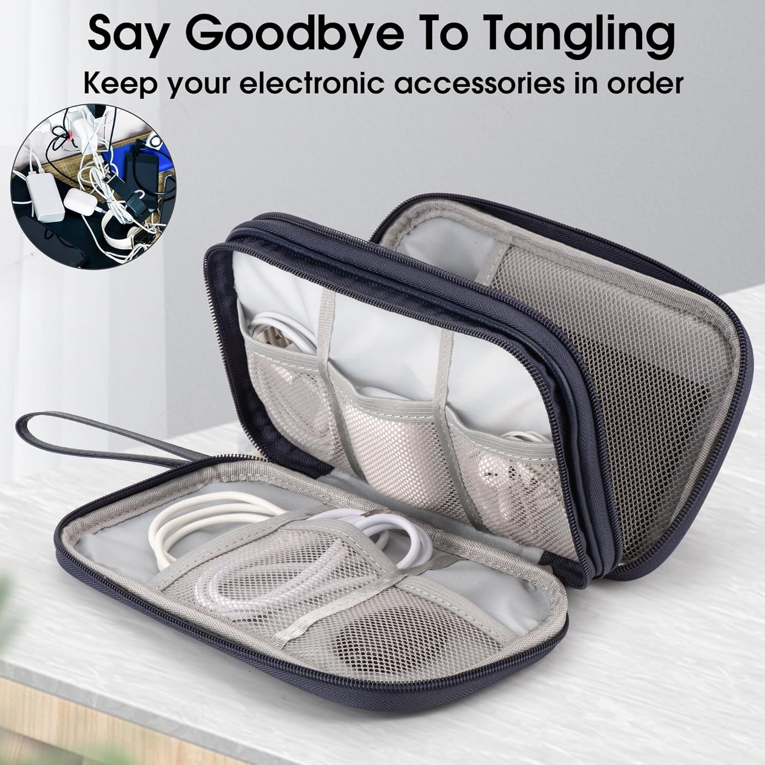 Thumbnail 5 de Arae PU Leather Travel Electronic Organizer 8.3