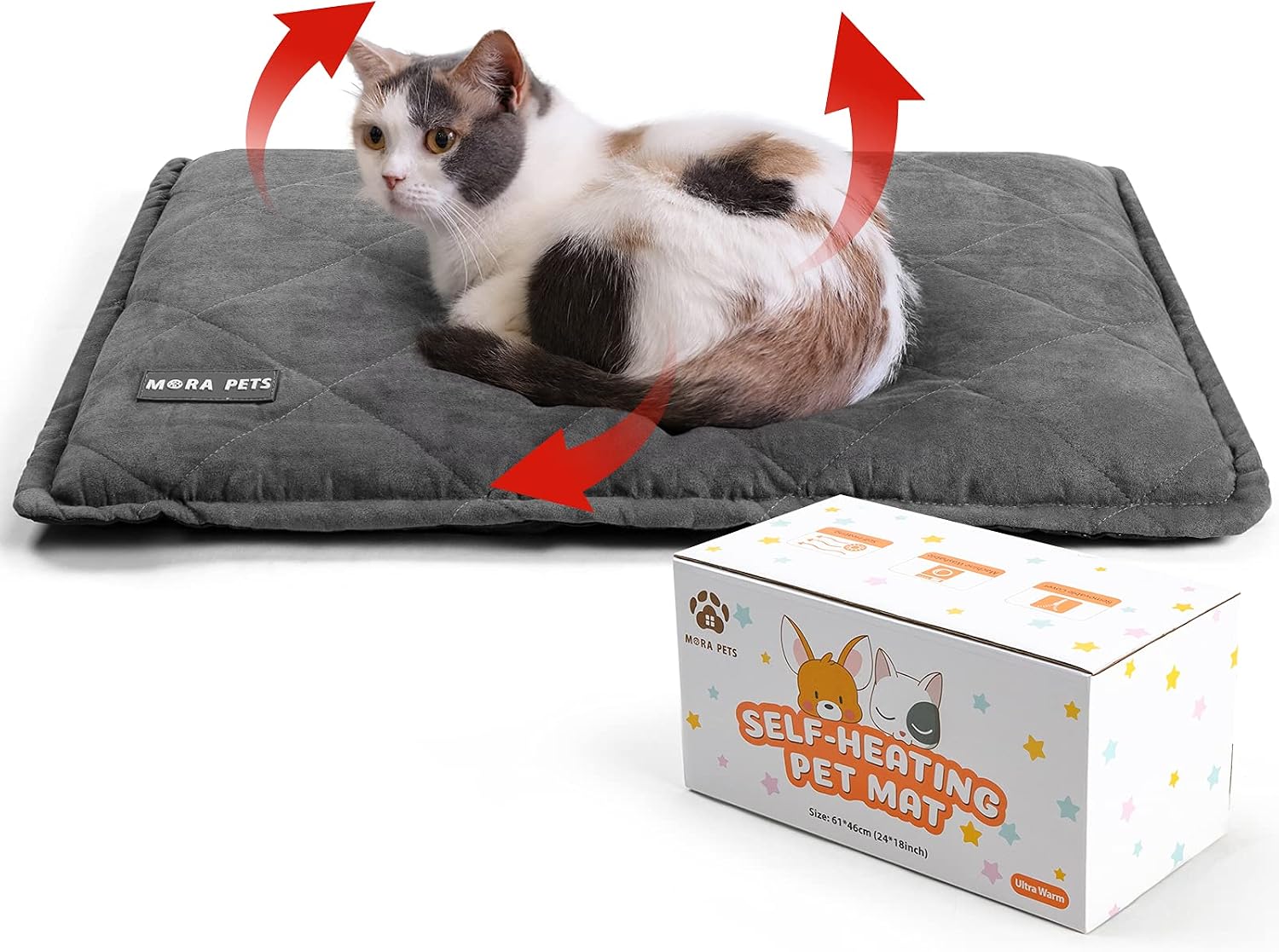 Detalle de Mora Pets Selbstheizende Decke Katzen, Wärmedecke für Katzen Heizdecke Hunde Ultrawarme, Selbstwärmend Katzendecke Ohne Strom Katzenbett Waschbare Wärmematte Dick und Weiche, Größe: 61 x 46 cm
Mora Pets Selbstheizende Decke Katzen, Wärmedeck…