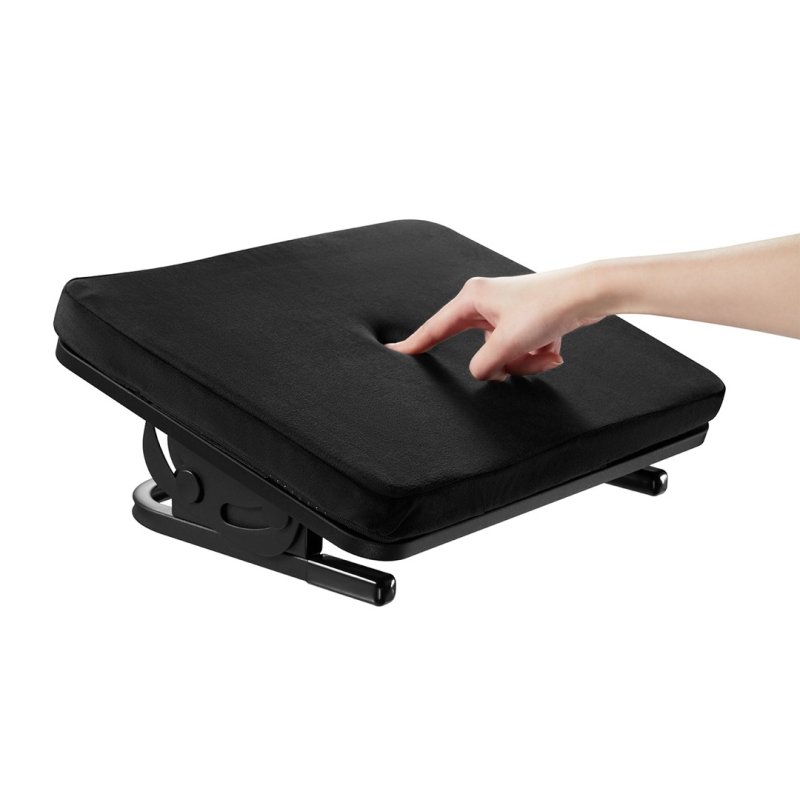 Detalle de Reposapiés Ergonómico Maclean MC-460 de Maclaren: ajuste infinito para bajo escritorio