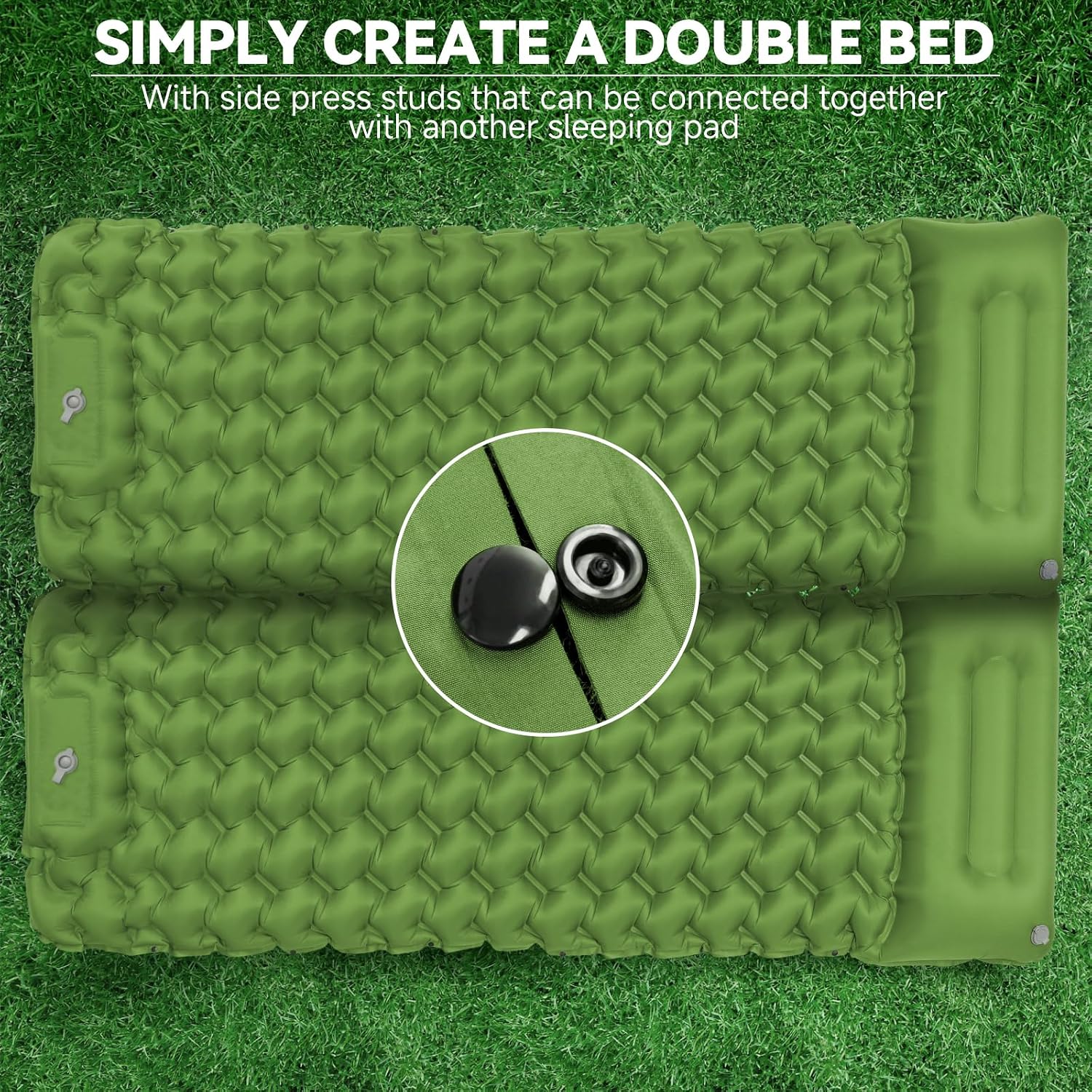Detalle 2 de FORRINX Isomatte Camping Luftmatratze Ultraleicht – 9 cm Komfort, 200 × 68 cm, 950 g