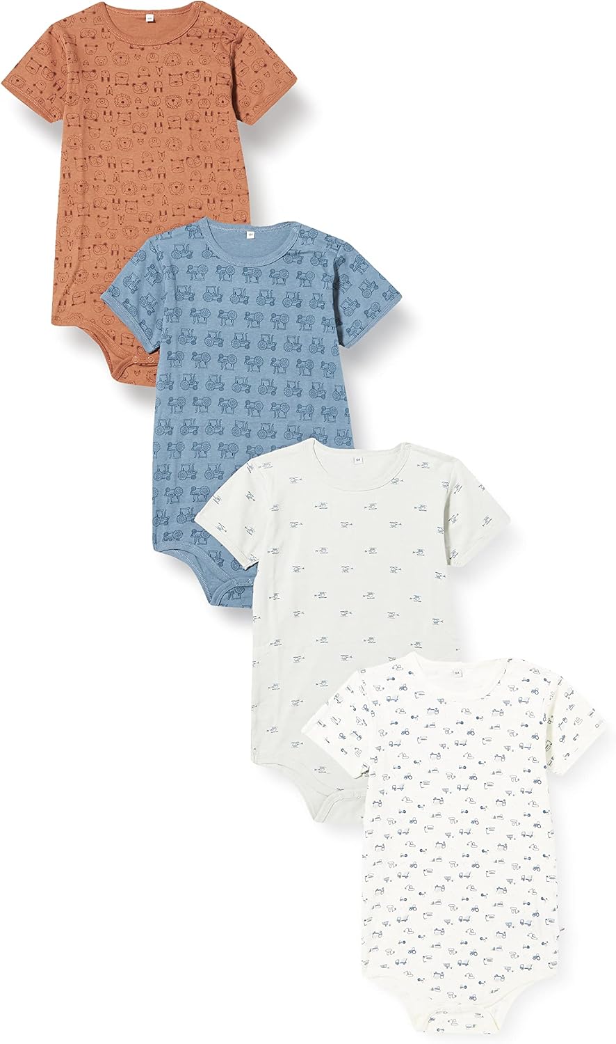 Thumbnail 1 de Pippi made with love Unisex Baby-Body kurzarm mit Print (4er-Pack) – Formender Body für den Alltag