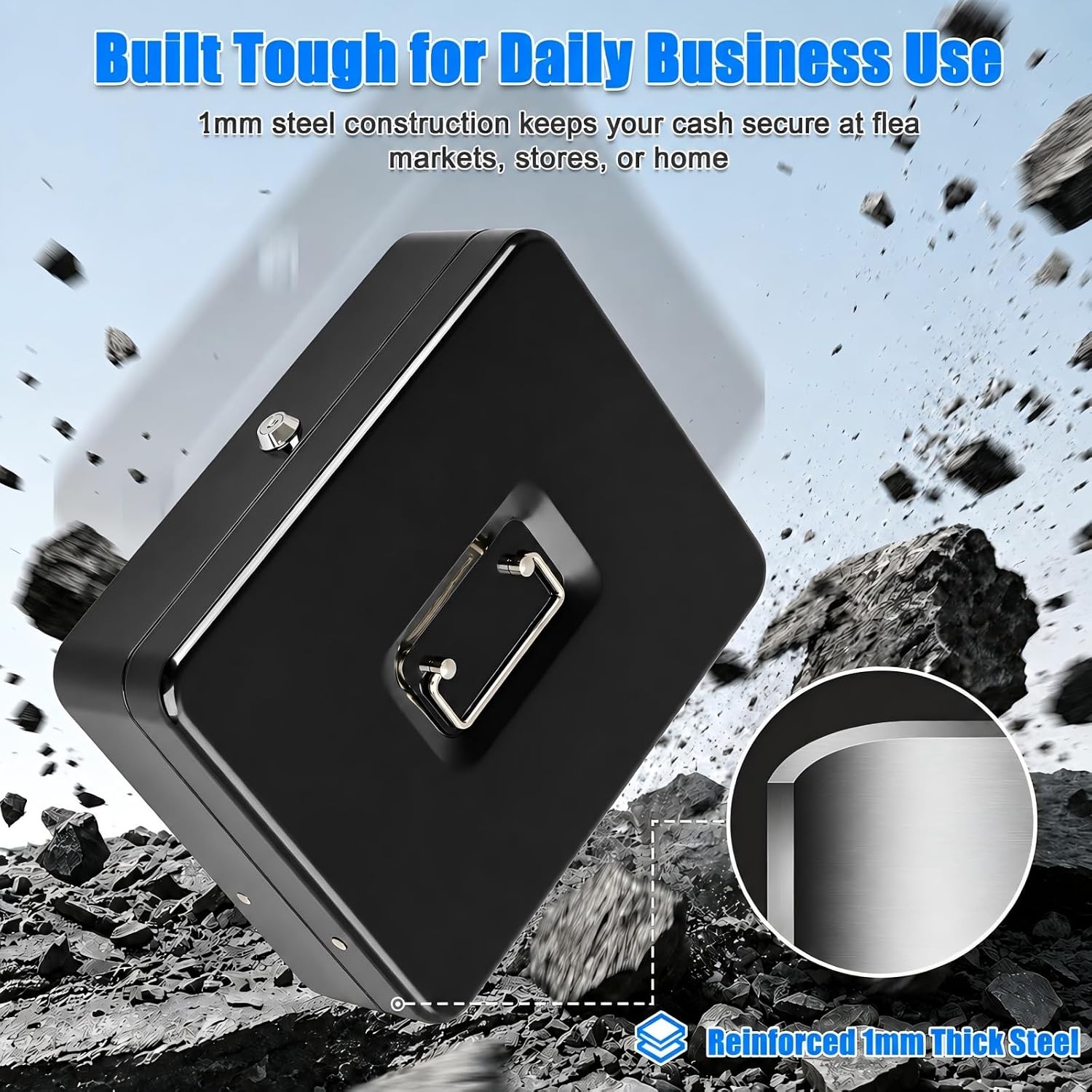 Thumbnail 2 de KYODOLED Locking Cash Box 11.81x9.45x3.54 in