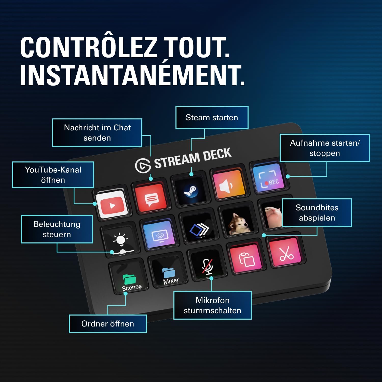 Thumbnail 5 de Elgato Stream Deck Scissor Keys für 10