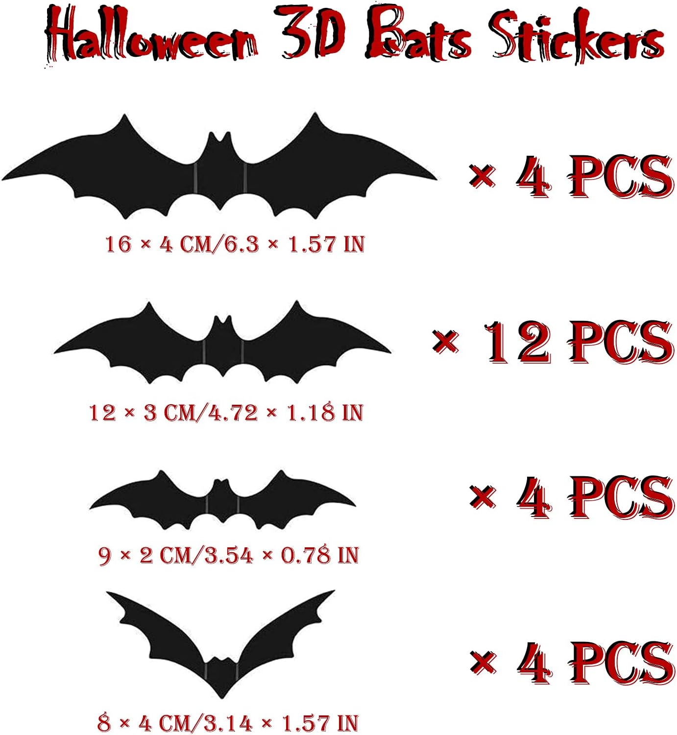 Detalle de Hzuooii Halloween Witch Hat Decorations, 12 Hats and 24 3D Bat Stickers