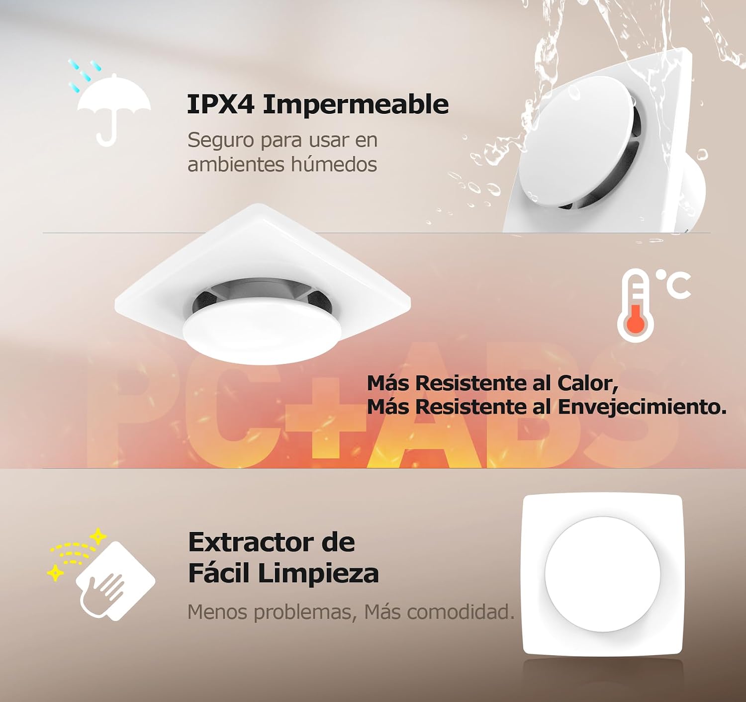 Thumbnail 4 de BUMSOU Extractor Baño 100mm 130 m³/h