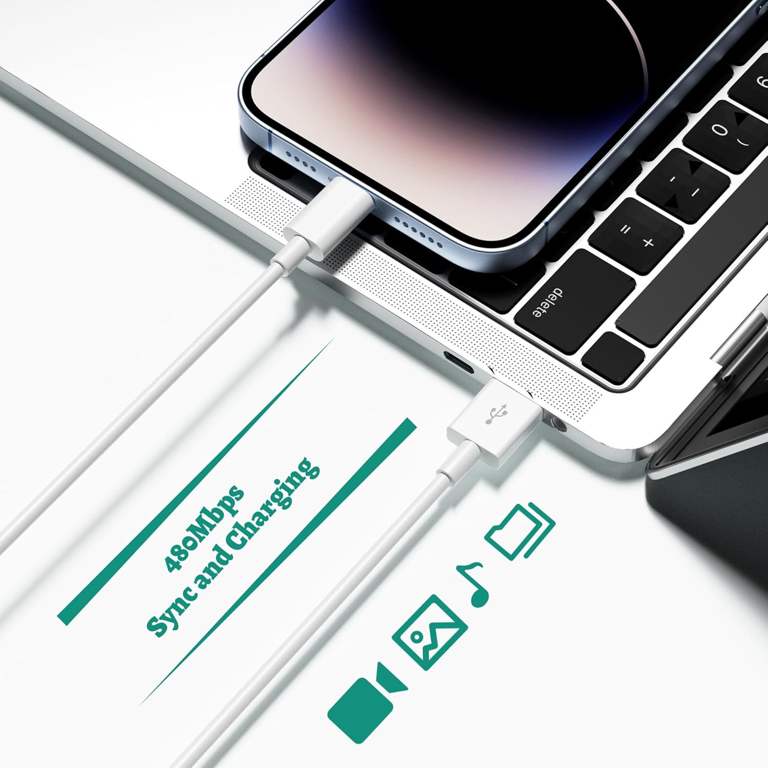 Detalle 2 de BSTOEM 3m iPhone charging cable 4-pack