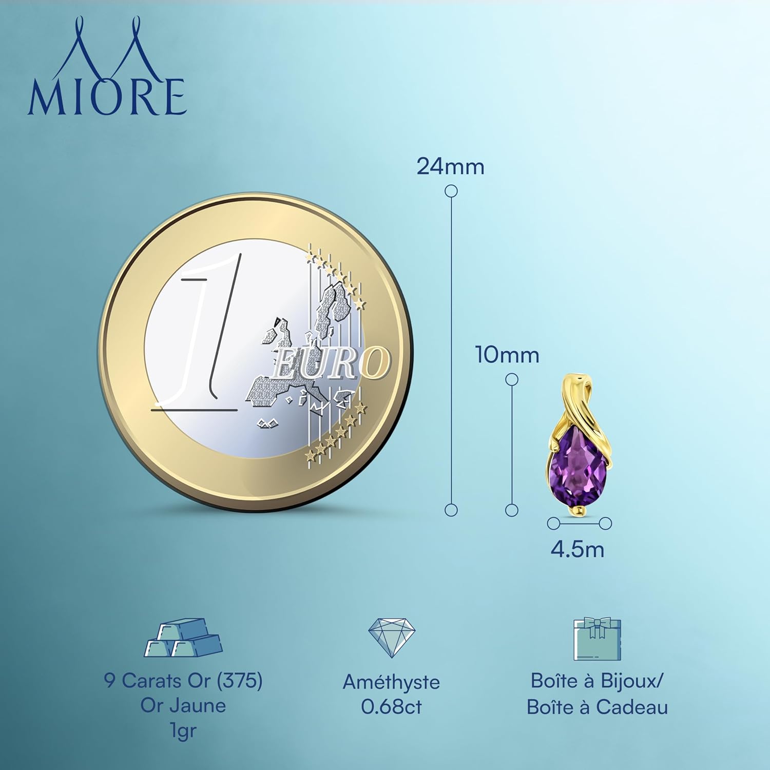 Detalle de Miore Boucles d’oreilles goutte 0,75 Ct