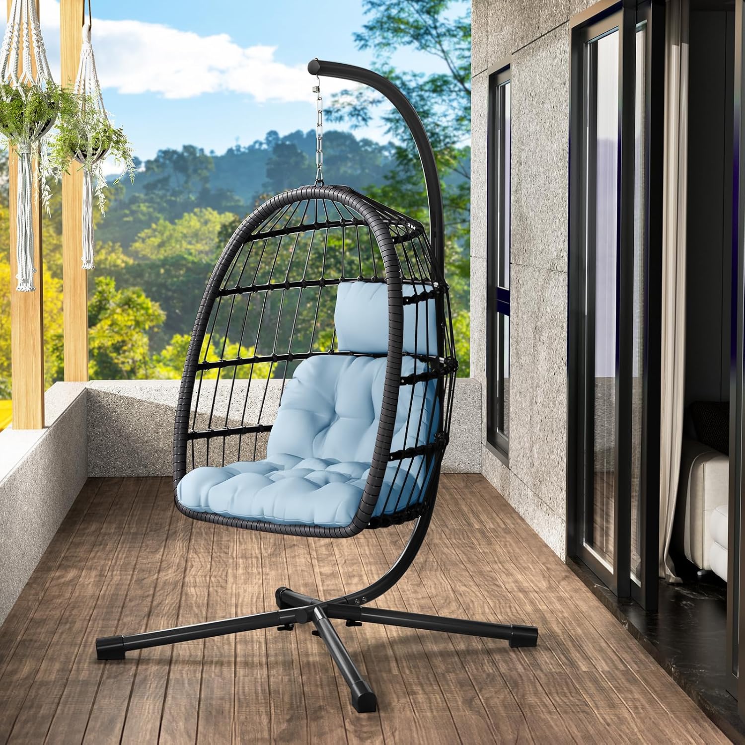 Thumbnail 6 de LEVELEVE Hanging Egg Chair 350-Pound Capacity
