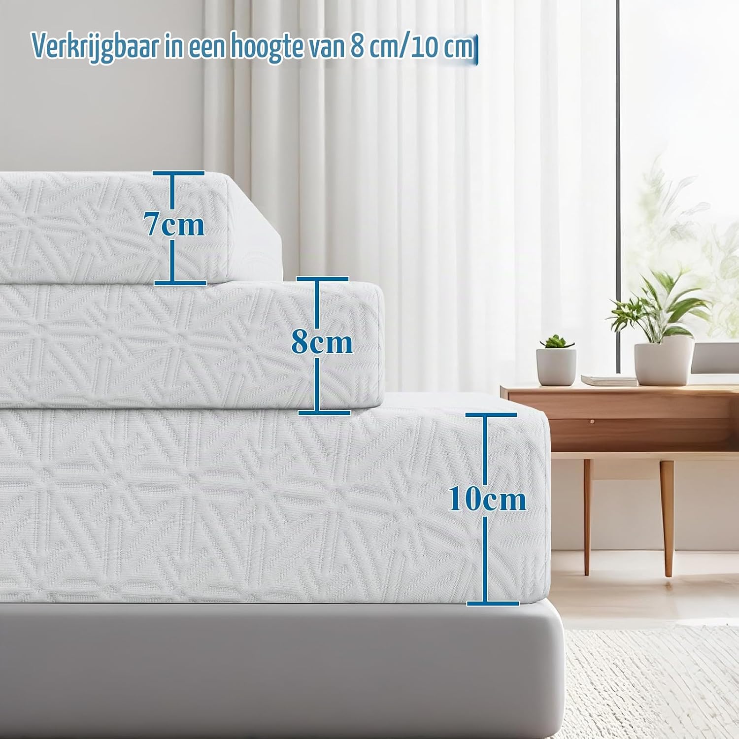 Thumbnail 6 de Bednew TP01 matrastopper 160 x 200 cm, 8 cm met gelgeheugenschuim