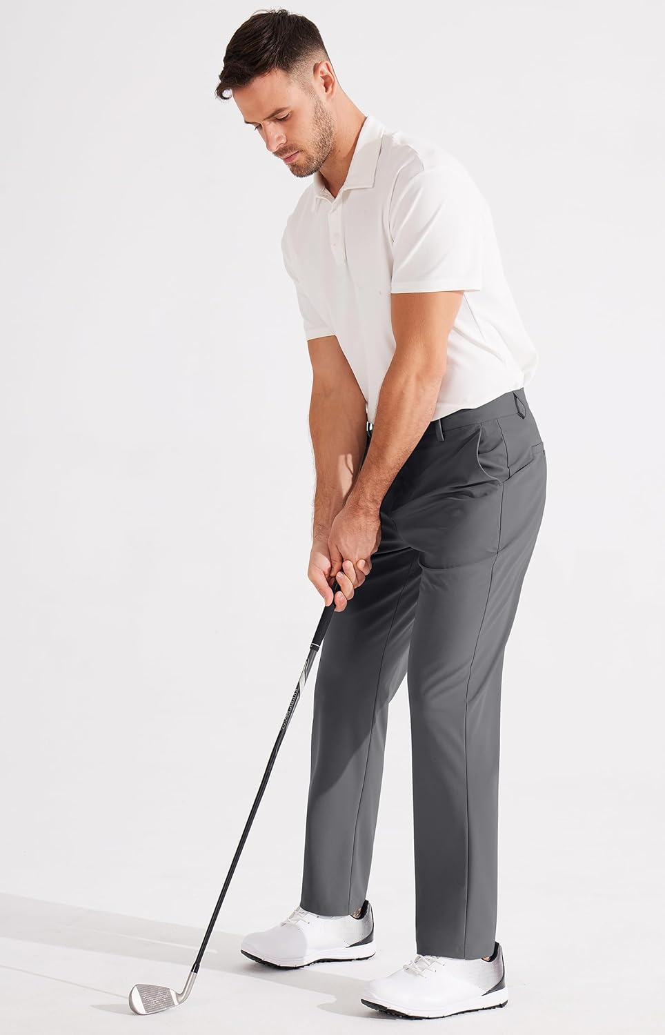 Detalle de Libin Men's Golf Pants Classic Fit Flat Front Stretch Pants with Pockets