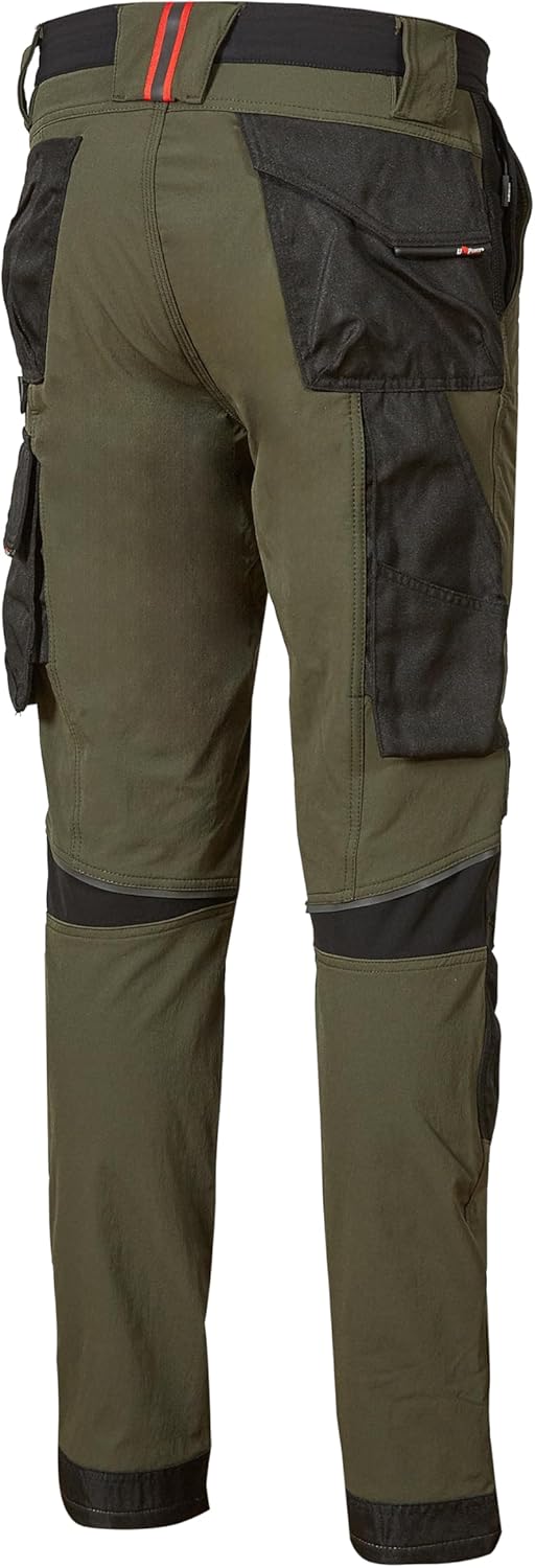 Detalle 2 de Pantalone da lavoro idrorepellente U-Power Don't Worry... BE Happy! Atom Dark Green – uomo