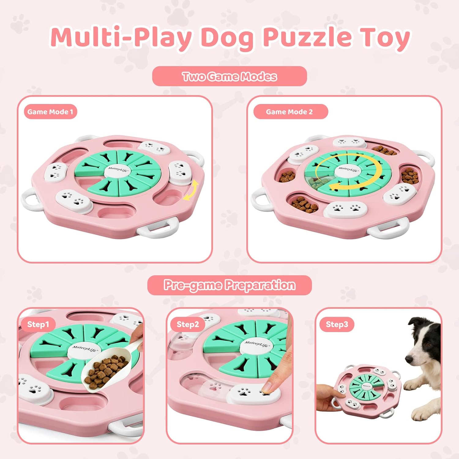 Thumbnail 3 de MateeyLife Interactive Dog Toy: 2-Level Puzzle & Slow Feeder for Brain-Training