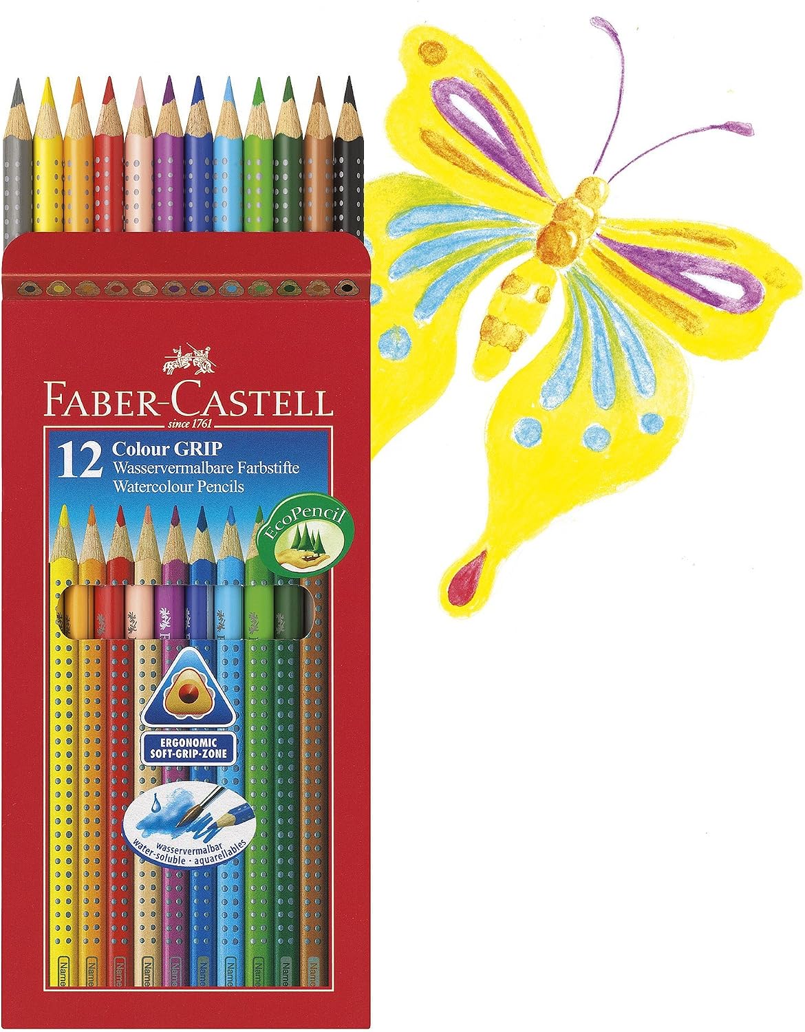Thumbnail 3 de Faber-Castell Colour Grip Buntstifte Set, 12 Malstifte bruchsicher