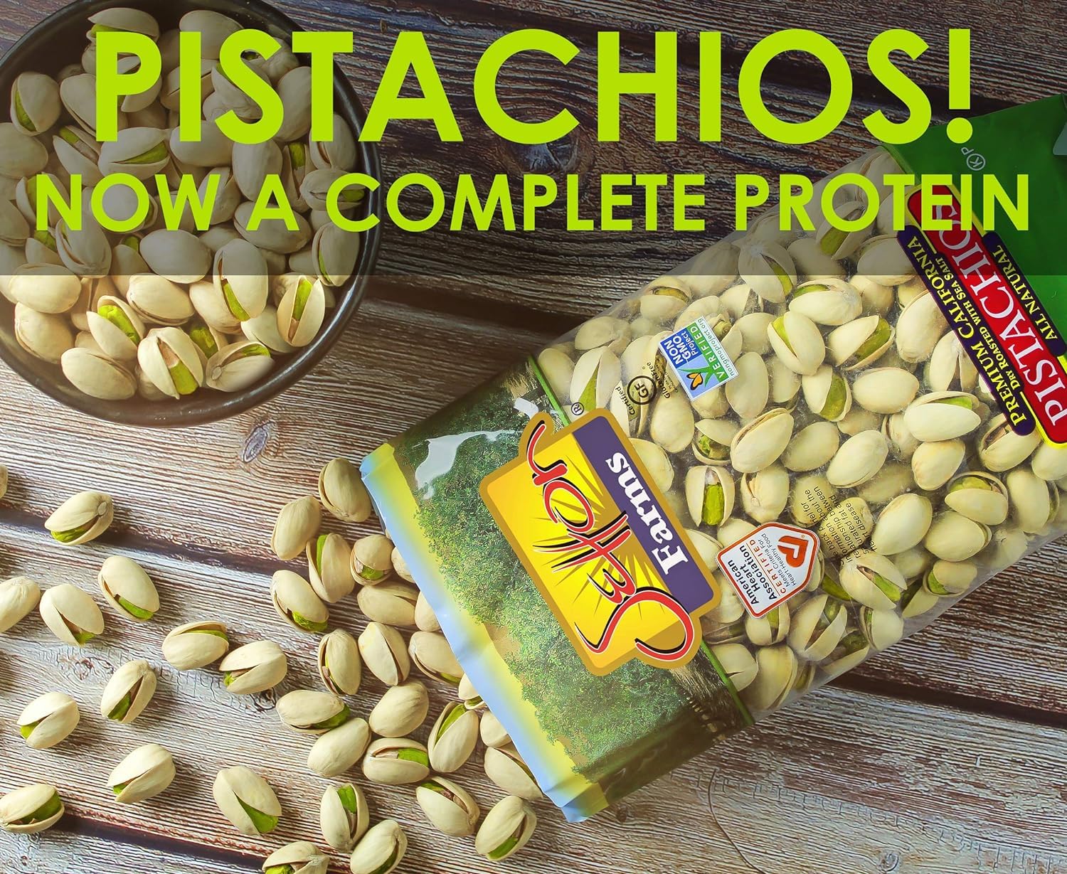 Detalle de Setton Farms Premium Pistachios, Dry Roasted with Sea Salt, 12 oz