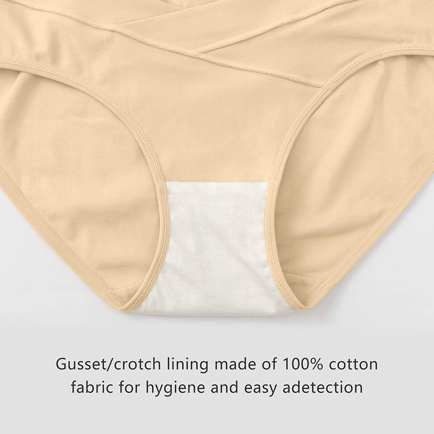 Detalle de HBselect 6er Unterhosen für Schwangere & nach der Geburt – Umstands-Slips aus Baumwolle mit Elastan