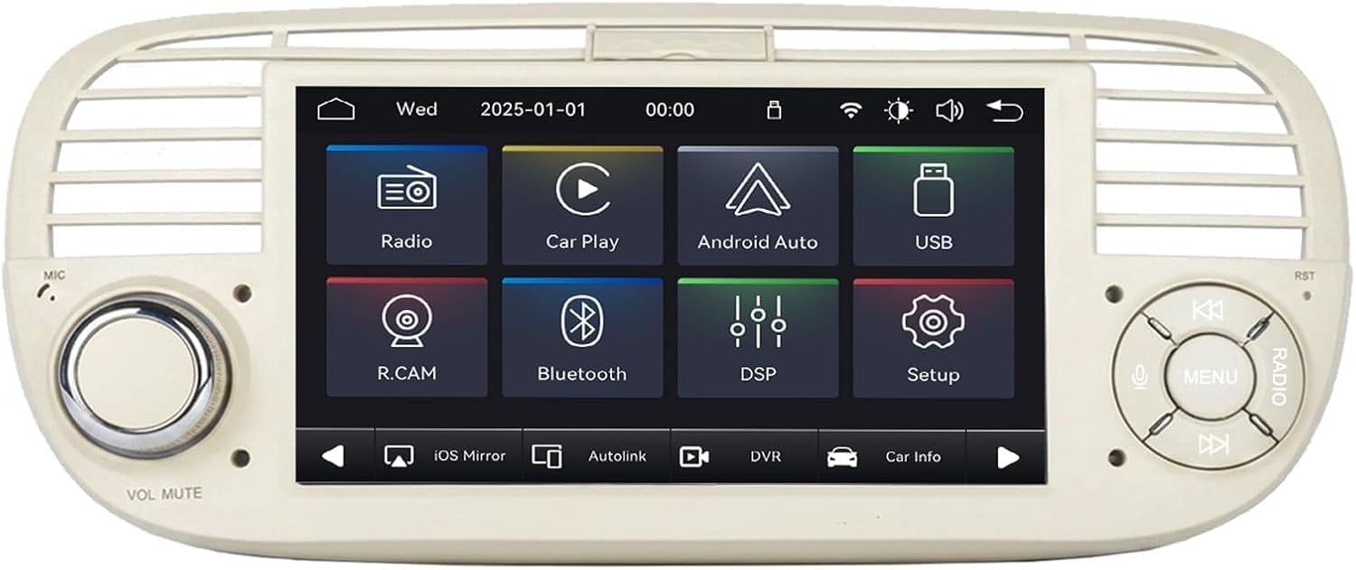 Detalle de Autoradio Linux Avvio Lampo 100W per Fiat 500