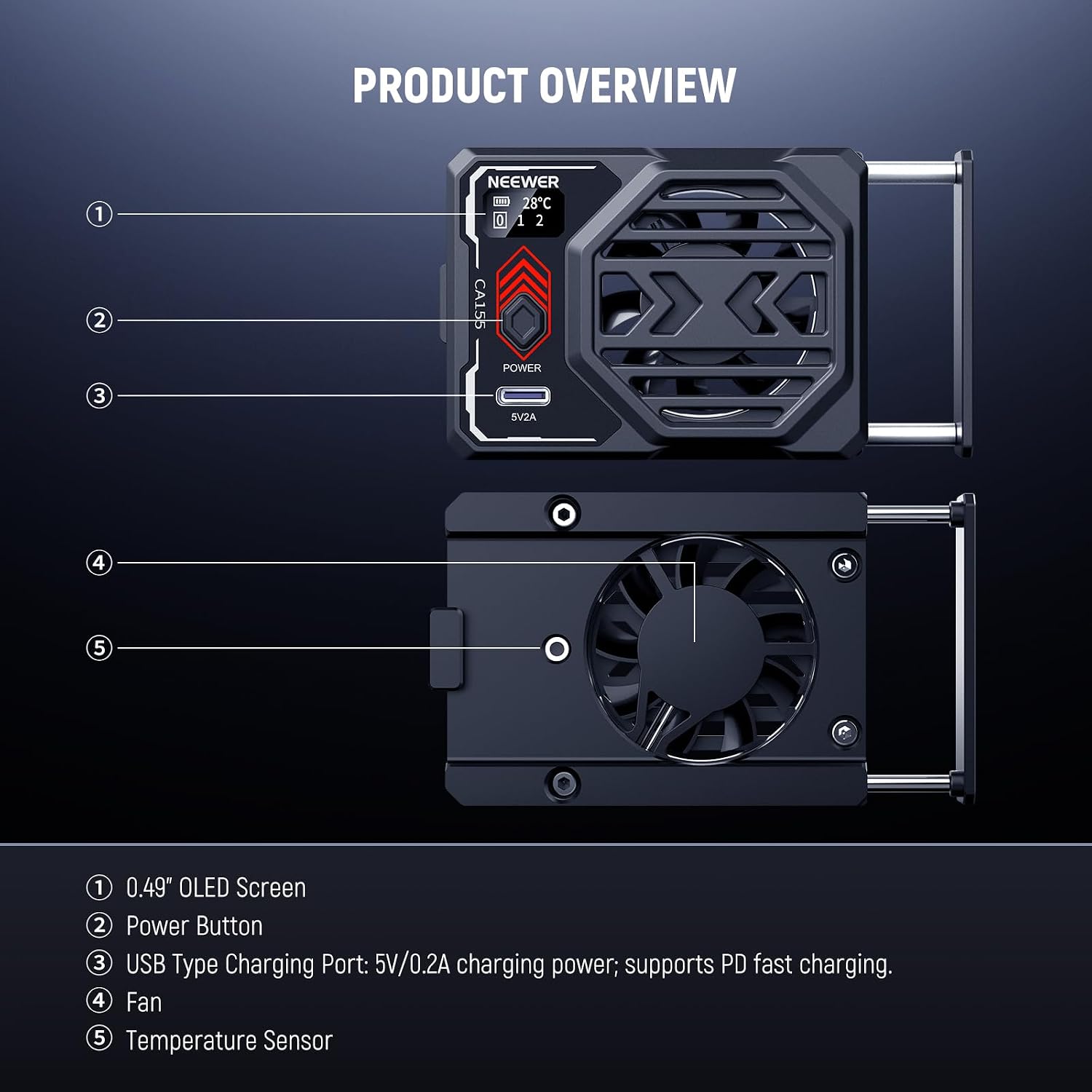 Thumbnail 5 de NEEWER BASICS Camera Cooling Fan with Battery