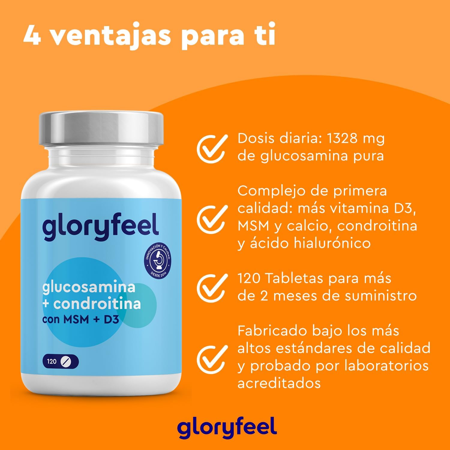 Detalle de Glucosamina Condroitina 120 tabletas
