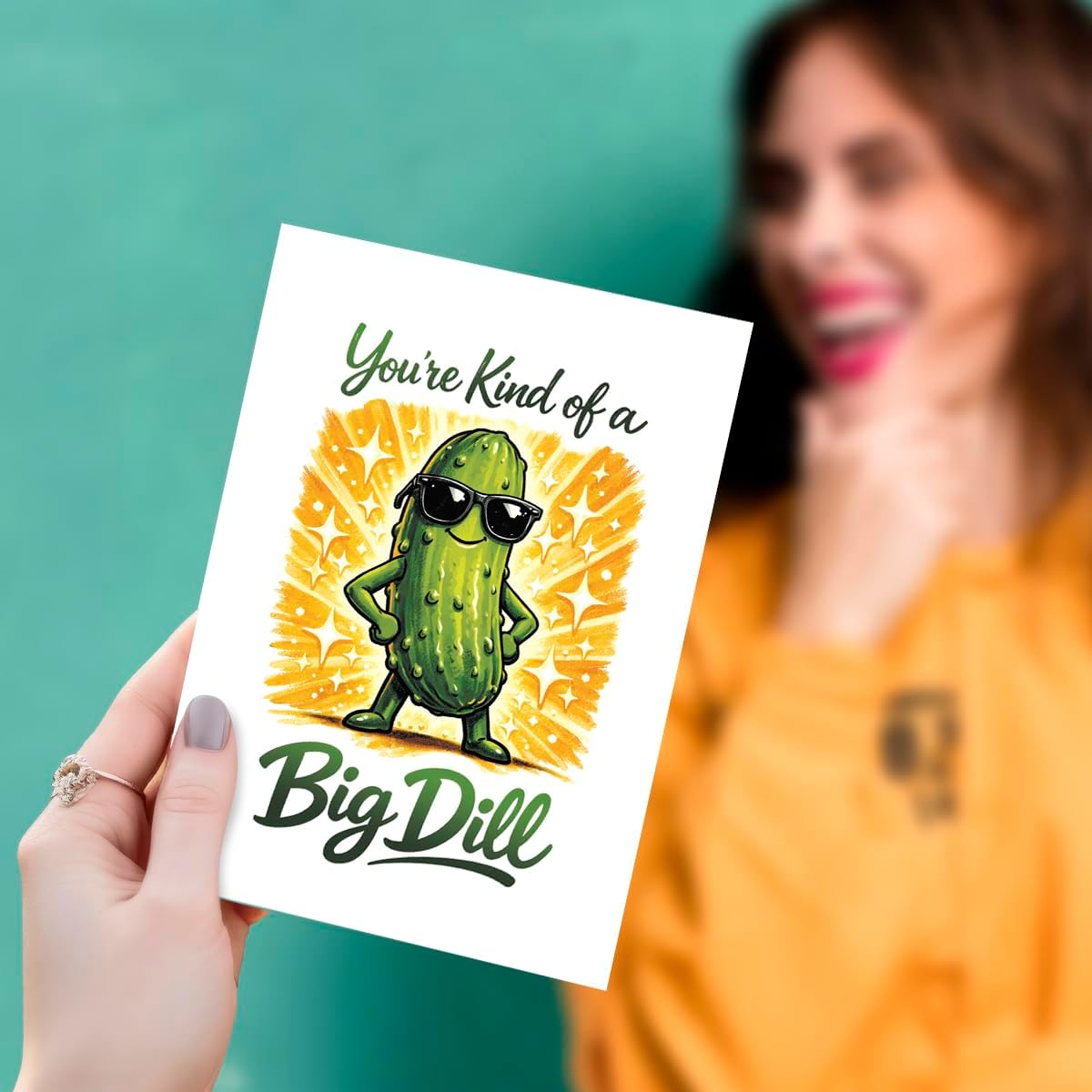 Thumbnail 5 de Funny Pickle Greeting Card, 300gsm Cardstock