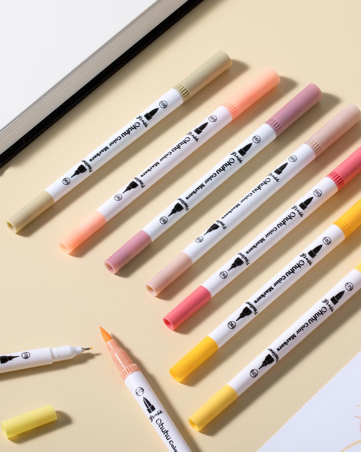 Thumbnail 5 de Ohuhu 36 Colour Skin Tone Dual Tip Markers (Skin Tone Fineliner Felt Tips)