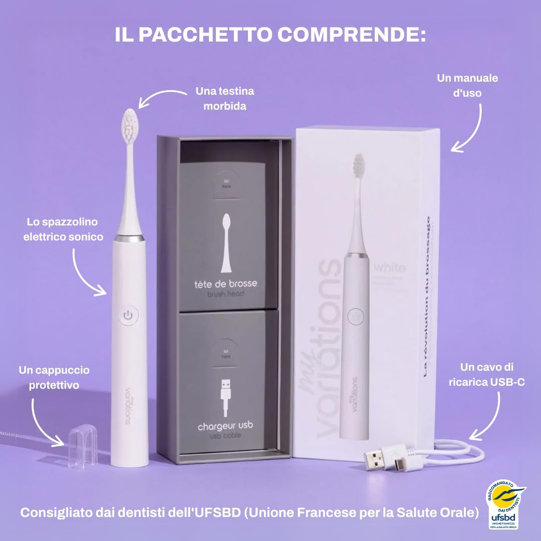 Thumbnail 3 de My Variations Spazzolino da denti elettrico – Tecnologia sonica, fino a 30 giorni di autonomia